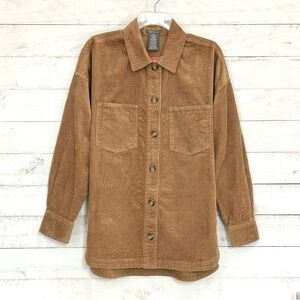 Matty M Womens Corduroy Shirt Jacket • Camel • Sz M • NWT